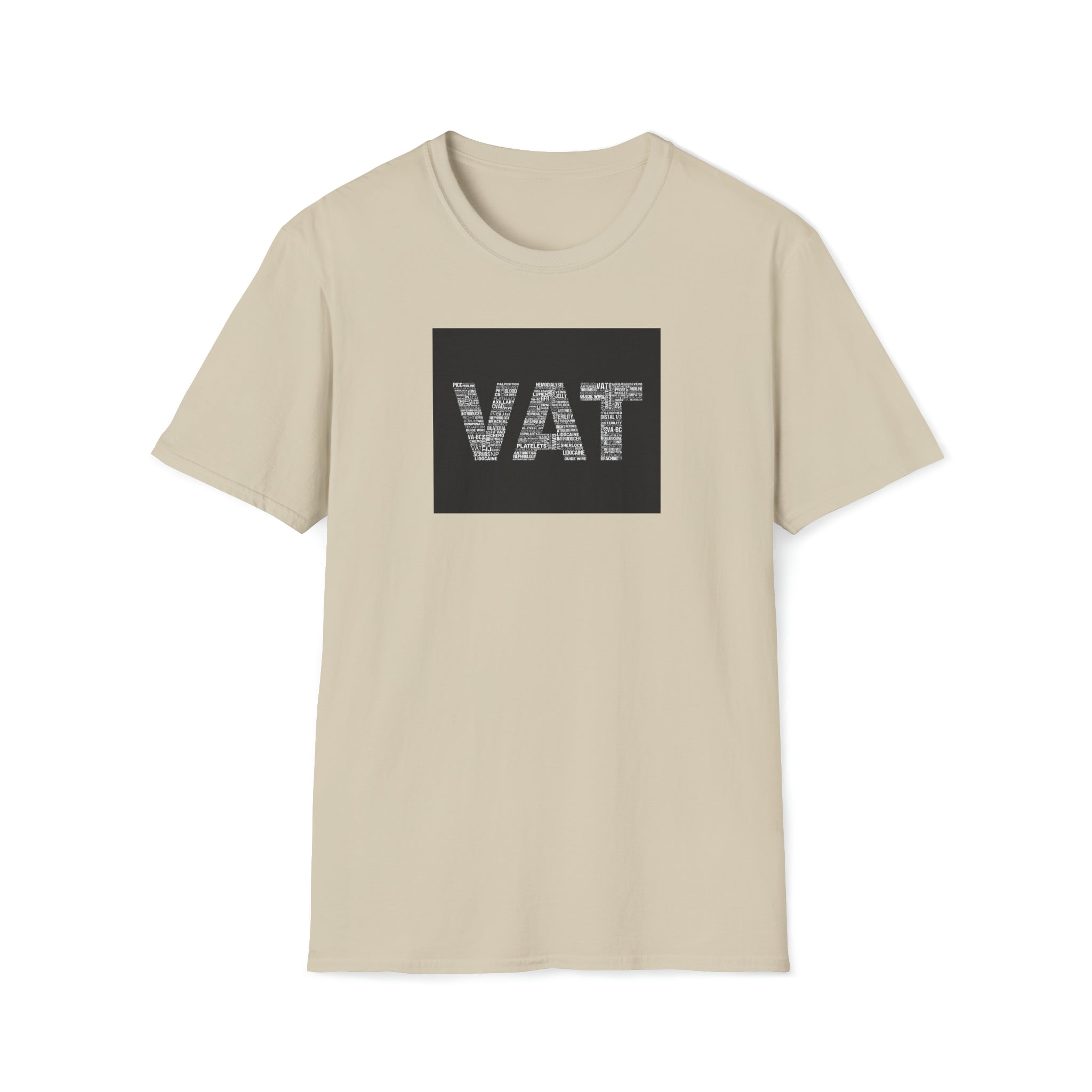 All Words VAT block style Unisex Softstyle T-Shirt