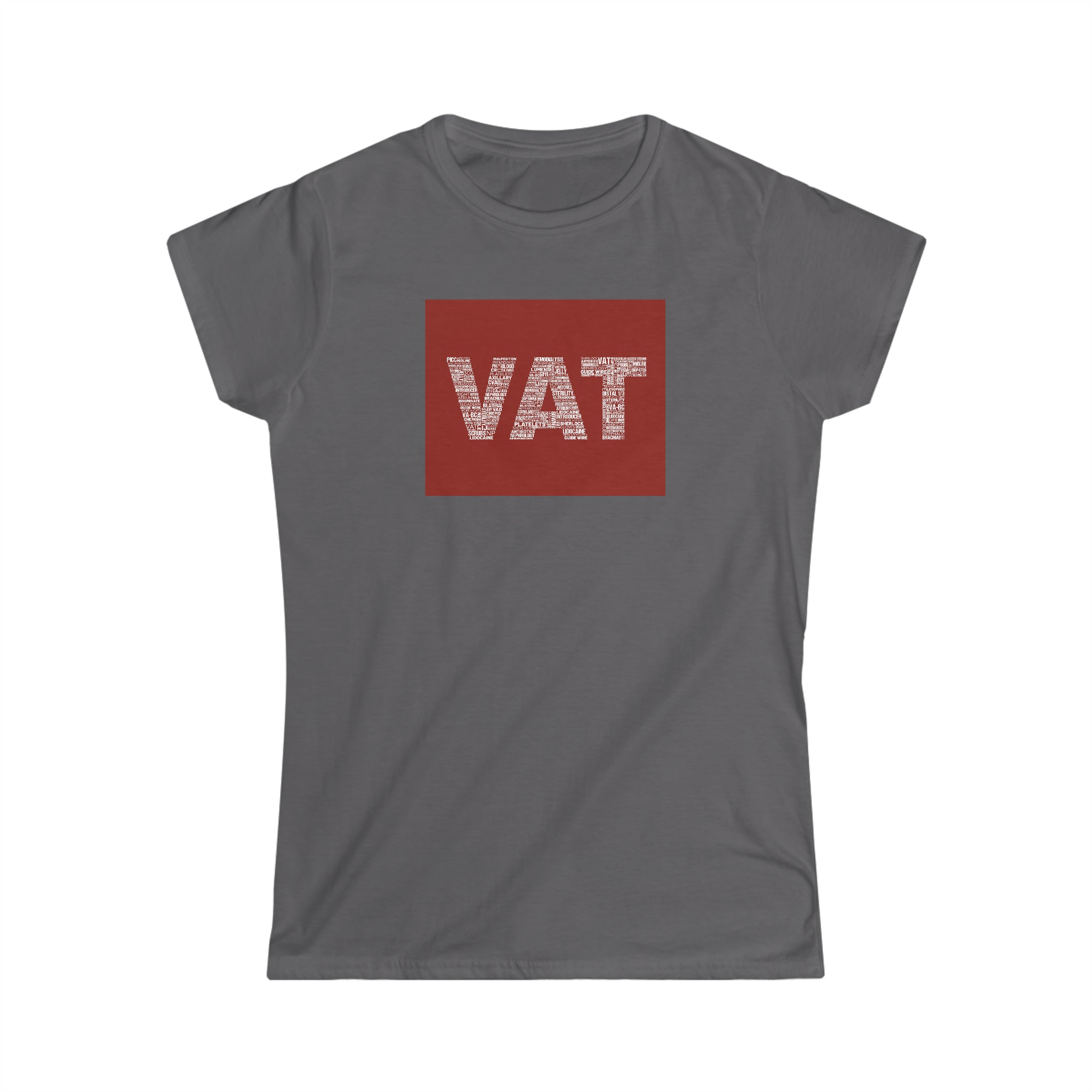 All Words VAT Crimson block style Women's t-shirt