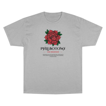 Phlebotomy Vein Whisper with Rose unisex t-shirt