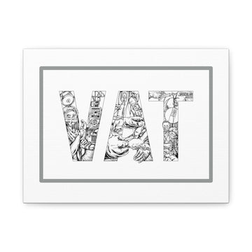 VAT in Action gray box Matte Canvas Wall Art, Stretched, 1.25