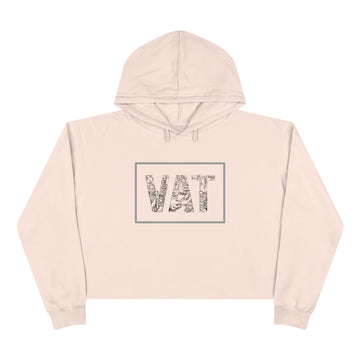 VAT in Action square outline Crop Hoodie