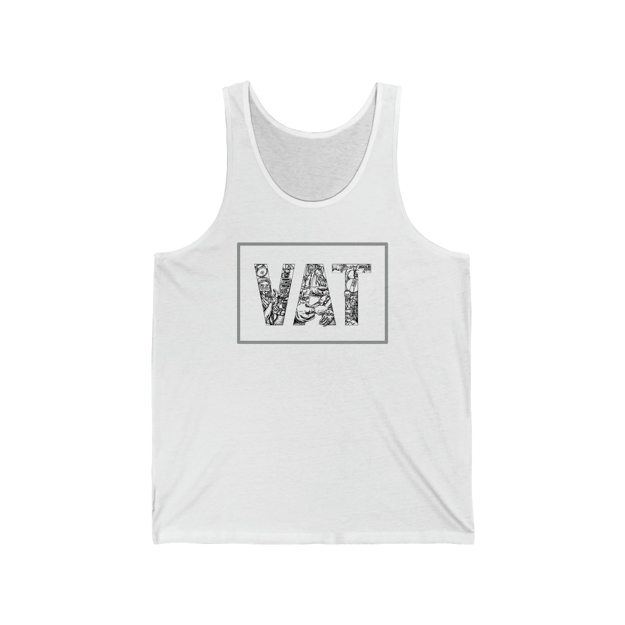 VAT in action square outline Designer Women's Jersey Tank