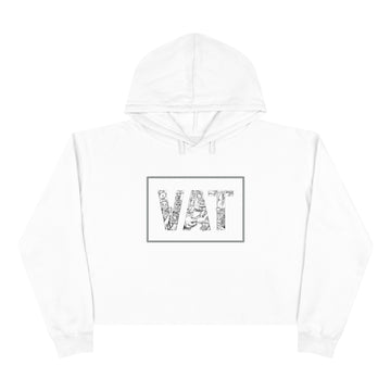 VAT in Action square outline Crop Hoodie