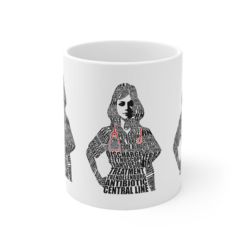 Girl PICC Nurse Ceramic Mug 11oz