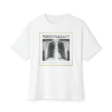 Perfect Placement PICC line CXR confirmation t-shirt, Unisex Oversized Boxy Tee