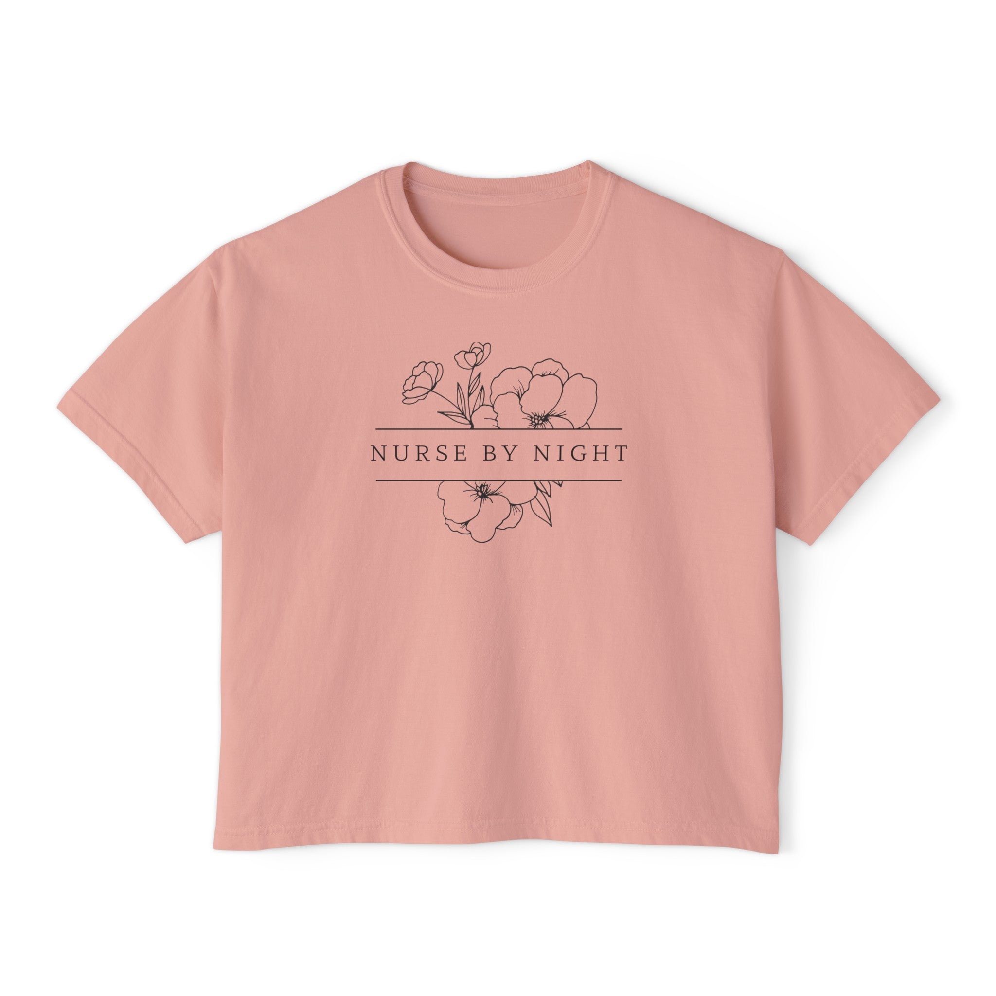 Nurse by Night floral Women's Boxy Tee