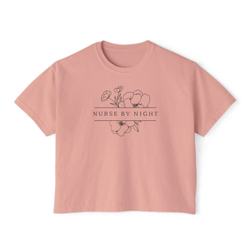 Nurse by Night floral Women's Boxy Tee