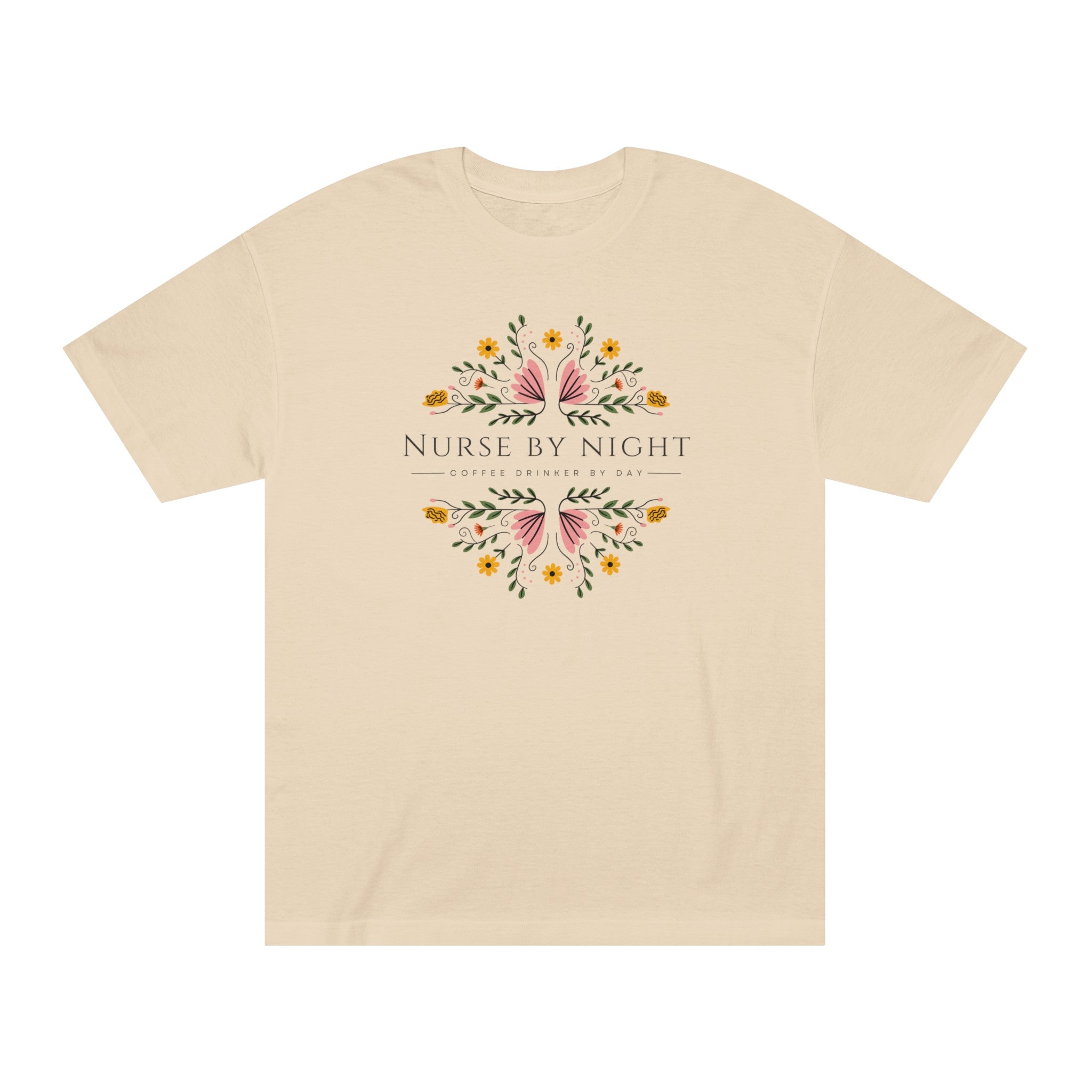 Floral Nurse by Night Coffee by Day Unisex Classic Tee