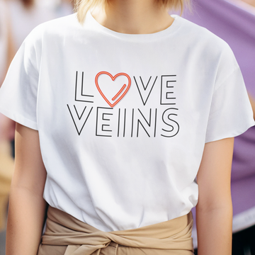 Love VEINS black Unisex Garment-Dyed T-shirt